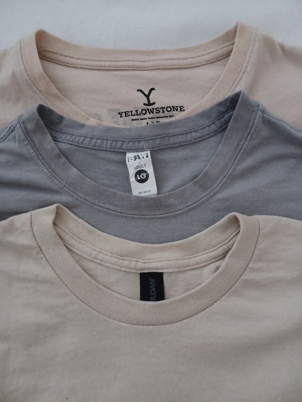 Yellowstone Graphic Tee& Basic Neutrals Bundle- Set Of 3- Size L